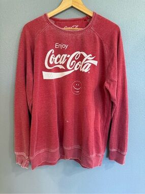 Lucky Brand Men’s Red Coca-Cola Logo Crewneck Sweater